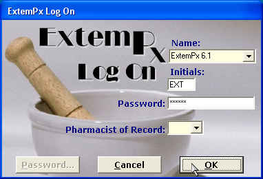  ExtemPx LogOn screen 